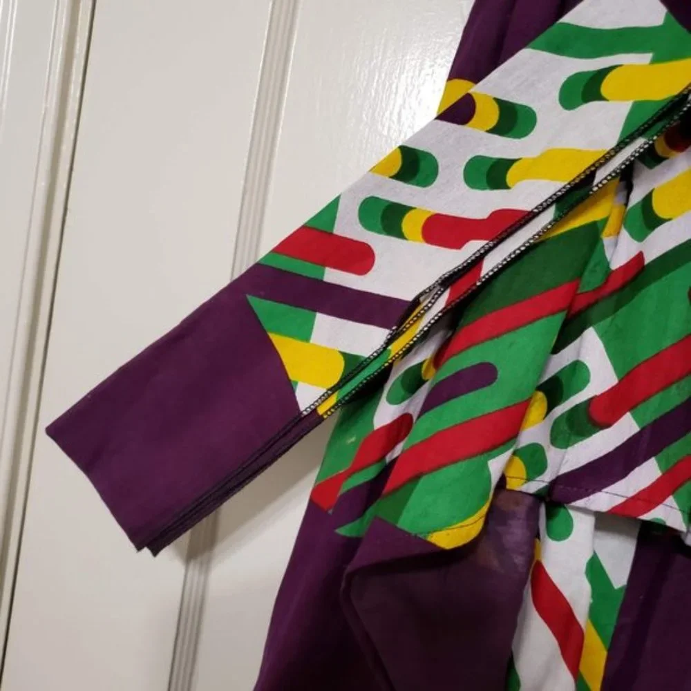 Rainbow multi-colored tiered high-low skirt - Picture 7 of 12